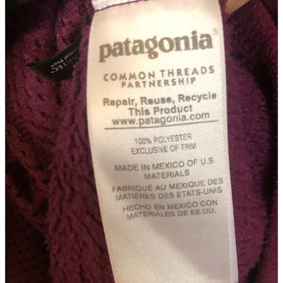 Patagonia Re-Tool SnapT Pullover Womens S Polartec Thermal Pro Fleece Violet Red - Picture 6 of 8